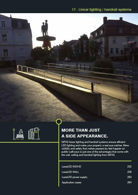 18 Linear lighting handrail systems
