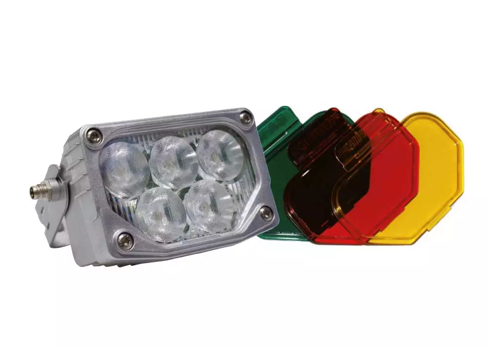 LED-Spotled-Strahler-10W für Arbeitsplatzbeleuchtung mit Farbfilter und Abstrahlwinkel.