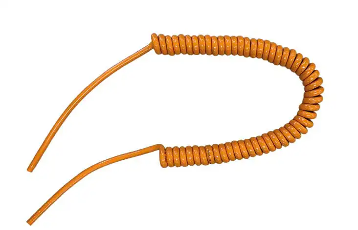 GIFAS_Produktbild_Leitungen_Wendelflex Flexibles Spiralkabel in der Farbe orange
