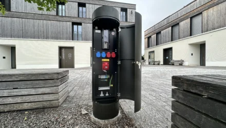 Vandalismussichere Energiesäule für den öffentlichen Raum - RONDO 300