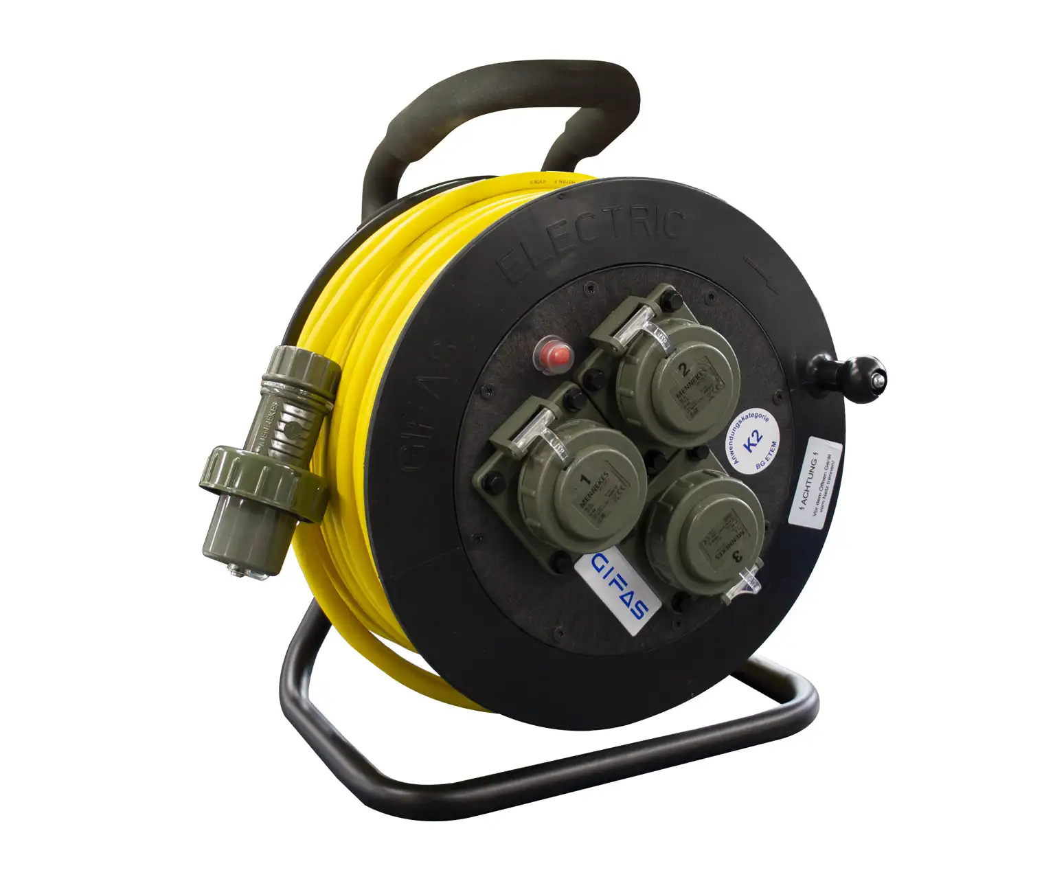 Leitungsroller-Baureihe-502-RB_Landingpage_Vollgummileitungsroller-fuer-Feuerwehren.jpg Schwarze Arbeitsleuchte der Serie 911 LED-Handscheinwerfer mit ergonomischen Handgriff und Anschlusskabel